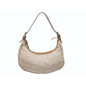 Celine Hobo Shoulder Bag Beige Tan Canvas Leather Macadam